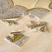 Gouden  Bloemen Jigsaw Puzzel (Zijkant)