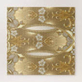 Gouden  Bloemen Jigsaw Puzzel (Horizontaal)