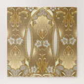 Gouden  Bloemen Jigsaw Puzzel (Verticaal)