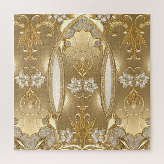 Gouden  Bloemen Jigsaw Puzzel (Verticaal)