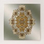 Gouden  Bloemen Jigsaw Puzzel (Horizontaal)