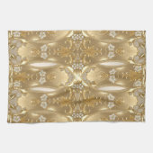 Gouden Bloemen Keuken Handdoeken (Horizontaal)