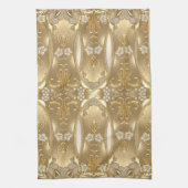 Gouden Bloemen Keuken Handdoeken (Verticaal)