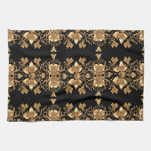 Gouden Bloemen Keuken Handdoeken (Horizontaal)