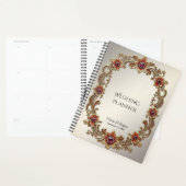 Gouden Bloemen Lijst met Red Stones Planner (Display)