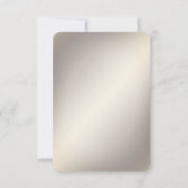 Gouden Bloemen Lijst met Rode Stenen RSVP Kaart (Achterkant)