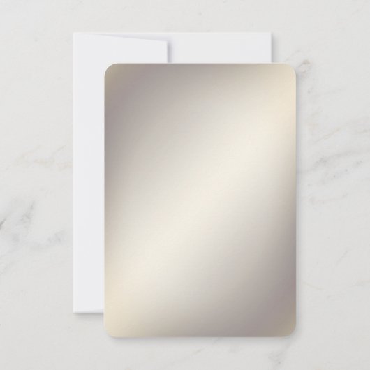 Gouden Bloemen Lijst met Rode Stenen RSVP Kaart (Achterkant)