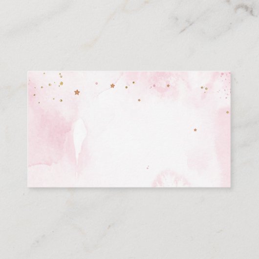 Gouden Bloemen Maan Luier Raffle Informatiekaartje (Achterkant)