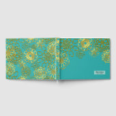 Gouden Bloemen Mandala's Huwelijk Receptie Party Gastenboek (Volledig)