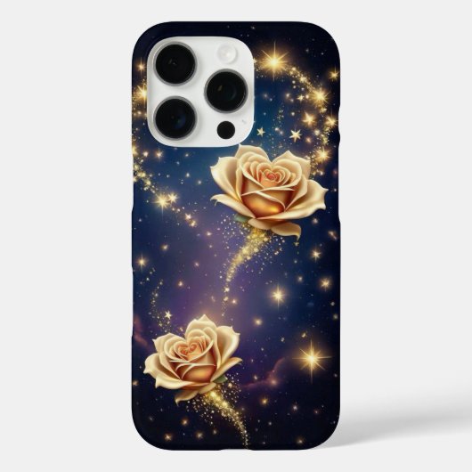 Gouden Bloemen Met Glans Case-Mate iPhone Case (Achterkant)