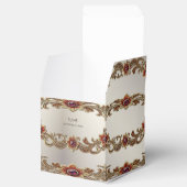 Gouden Bloemen Met Rode Stenen Favoriete Doos Bedankdoosjes (Geopend)