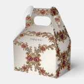 Gouden Bloemen Met Rode Stenen Favoriete Doos Bedankdoosjes (Achterkant)