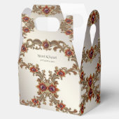 Gouden Bloemen Met Rode Stenen Favoriete Doos Bedankdoosjes (Geopend)