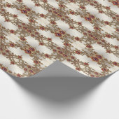 Gouden Bloemen Met Rode Stenen Inpakpapier (Hoek)