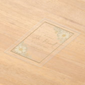 Gouden Bloemen Minimalistische Uitnodiging voor Hu (Laagn)