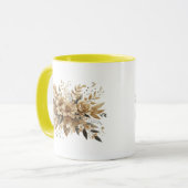 gouden bloemen mok (Voorkant links)