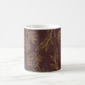 Gouden bloemen ontwerp koffiemok (Center)