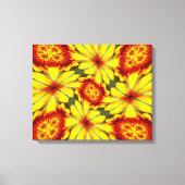 Gouden bloemen patroon canvas afdruk (Voorkant)