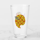 Gouden bloemen patroon glas (Achterkant)
