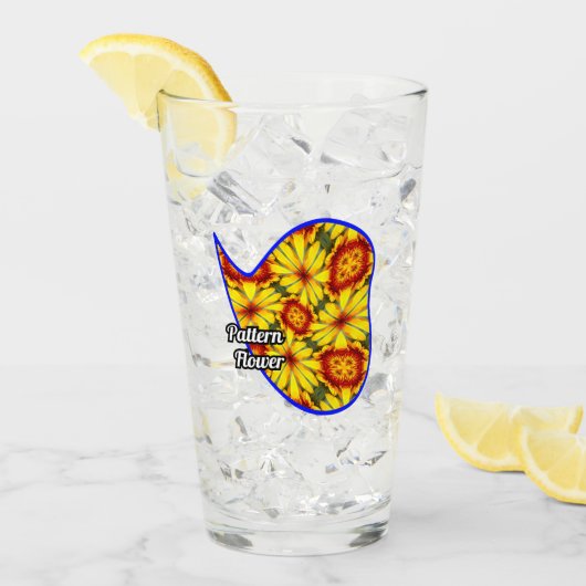 Gouden bloemen patroon glas (Voorkant ijs)