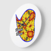 Gouden bloemen patroon grote klok (Hoek)