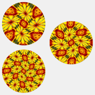 Gouden bloemen patroon labels