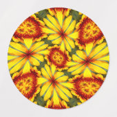 Gouden bloemen patroon labels (Design 1)