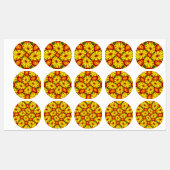 Gouden bloemen patroon labels (Vel)