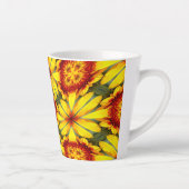 Gouden bloemen patroon latte mok (Rechts)