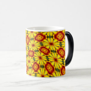 Gouden bloemen patroon magische mok