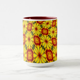 Gouden bloemen patroon mok