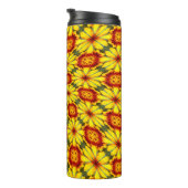 Gouden bloemen patroon thermosbeker (Geroteerd rechts)