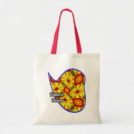 Gouden bloemen patroon tote bag