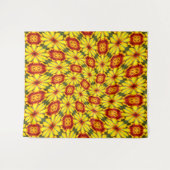 Gouden bloemen patroon wandkleed (Voorkant (horizontaal))