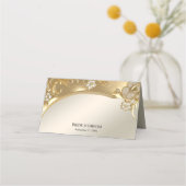 Gouden Bloemen Place Card Plaatskaartje (Achterkant)