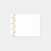 Gouden Bloemen Post-it® Notes (Voorkant)