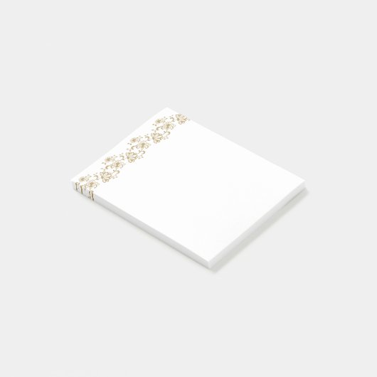 Gouden Bloemen Post-it® Notes (Schuin)