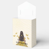 Gouden Bloemen Quinceañera Vlinders Bedankdoosjes (Geopend)