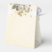 Gouden Bloemen Quinceañera Vlinders Bedankdoosjes (Achterkant)