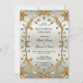 Gouden Bloemen repetitie diner Kaart (Voorkant)