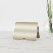 Gouden Bloemen Rode Edelsteen Dankjewel Kaart (Achterkant)