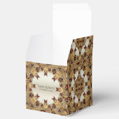 Gouden Bloemen Rode Edelsteen Favoriet Box Bedankdoosjes (Geopend)