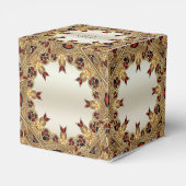 Gouden Bloemen Rode Edelsteen Favoriet Box Bedankdoosjes (Achterkant)