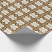 Gouden Bloemen Rode Edelsteen Inpakpapier (Hoek)