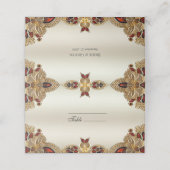 Gouden Bloemen Rode Edelsteen Splendor Place Card Plaatskaartje