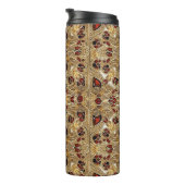 Gouden Bloemen Rode Edelsteen Thermische Tumbler Thermosbeker (Geroteerd rechts)