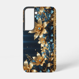 Gouden Bloemen Samsung Galaxy Hoesje