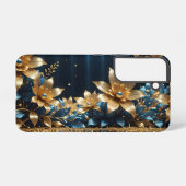 Gouden Bloemen Samsung Galaxy Hoesje (Achterkant horizontaal)