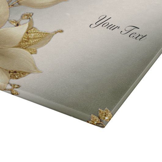 Gouden Bloemen Snijplank (Hoek)