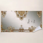 Gouden Bloemen Strandlaken (Voorkant)